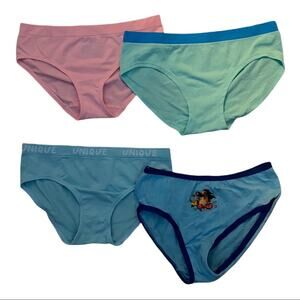 Girls Panties NEW Lot of 4 Size 6 and Medium
